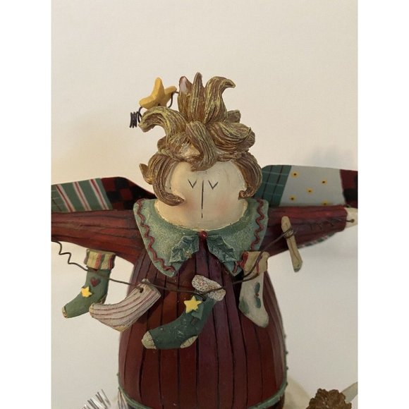 Vintage Henton International Christmas Angel Figurine Numbered Detailed W Star - Picture 4 of 16